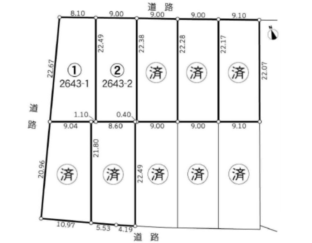 豊橋市下条西町　全7区画　2号地 画像1