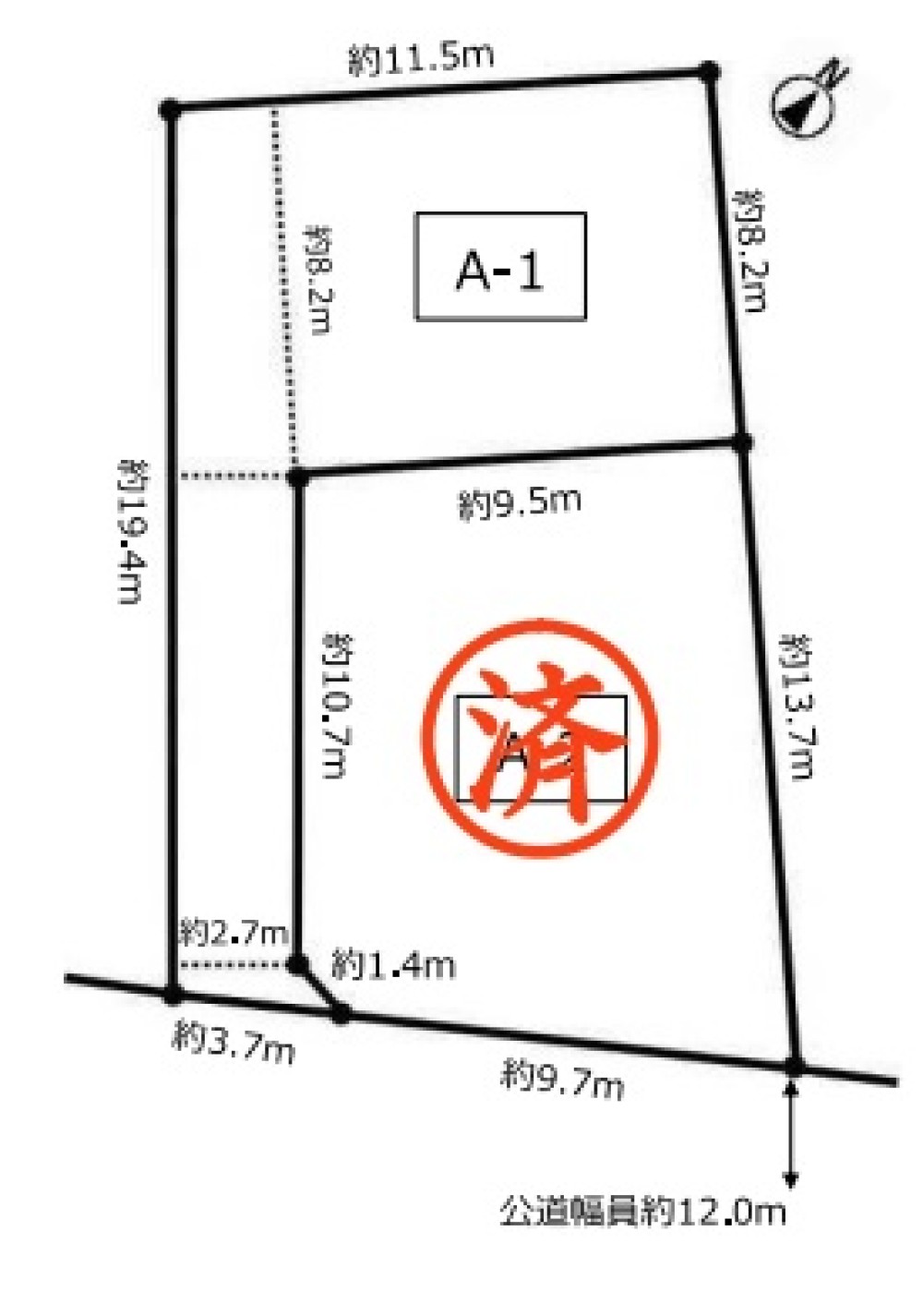 春日井市六軒屋町西　全2区画　A-1区画 画像1