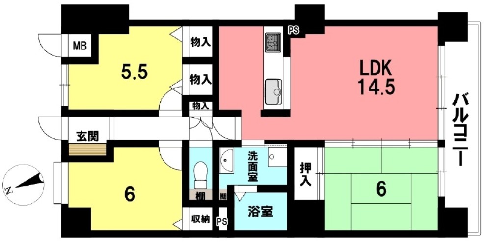 ゆとりのある間取り◎