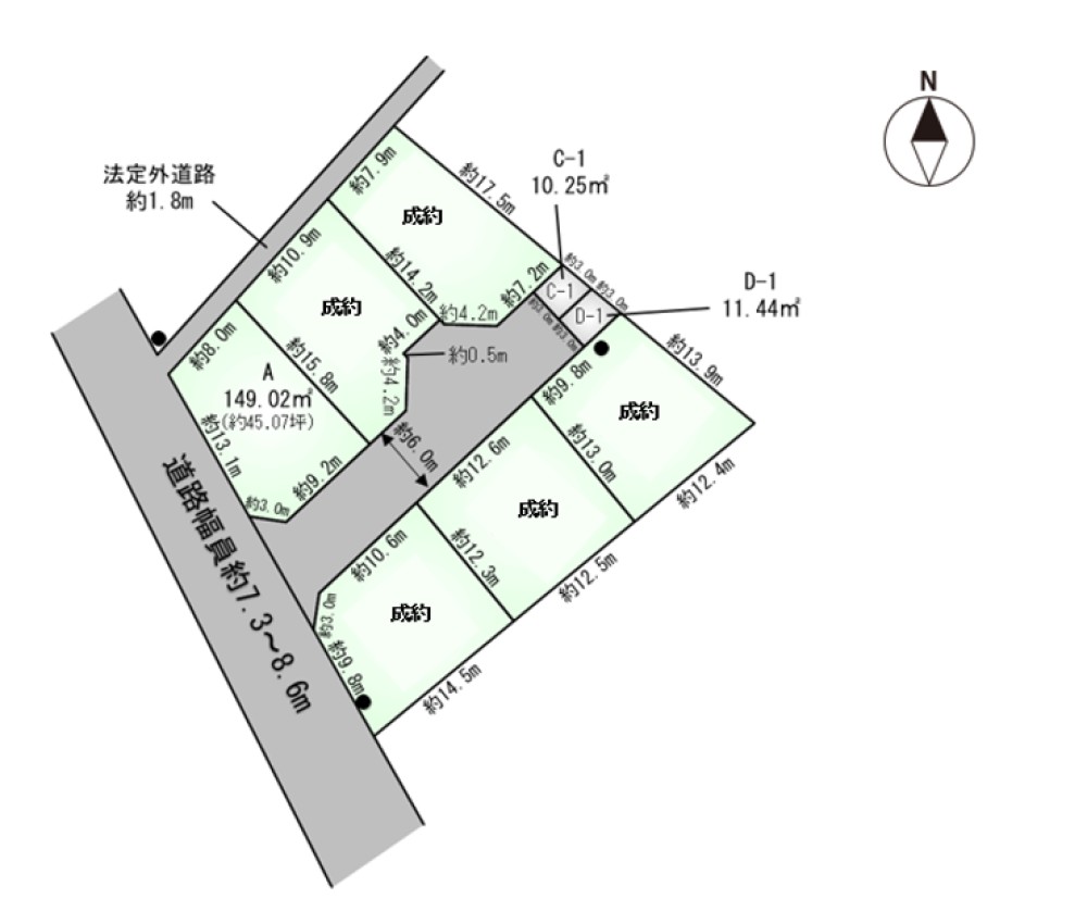 幸田町大草第Ⅱ期　全6区画　A区画 画像1