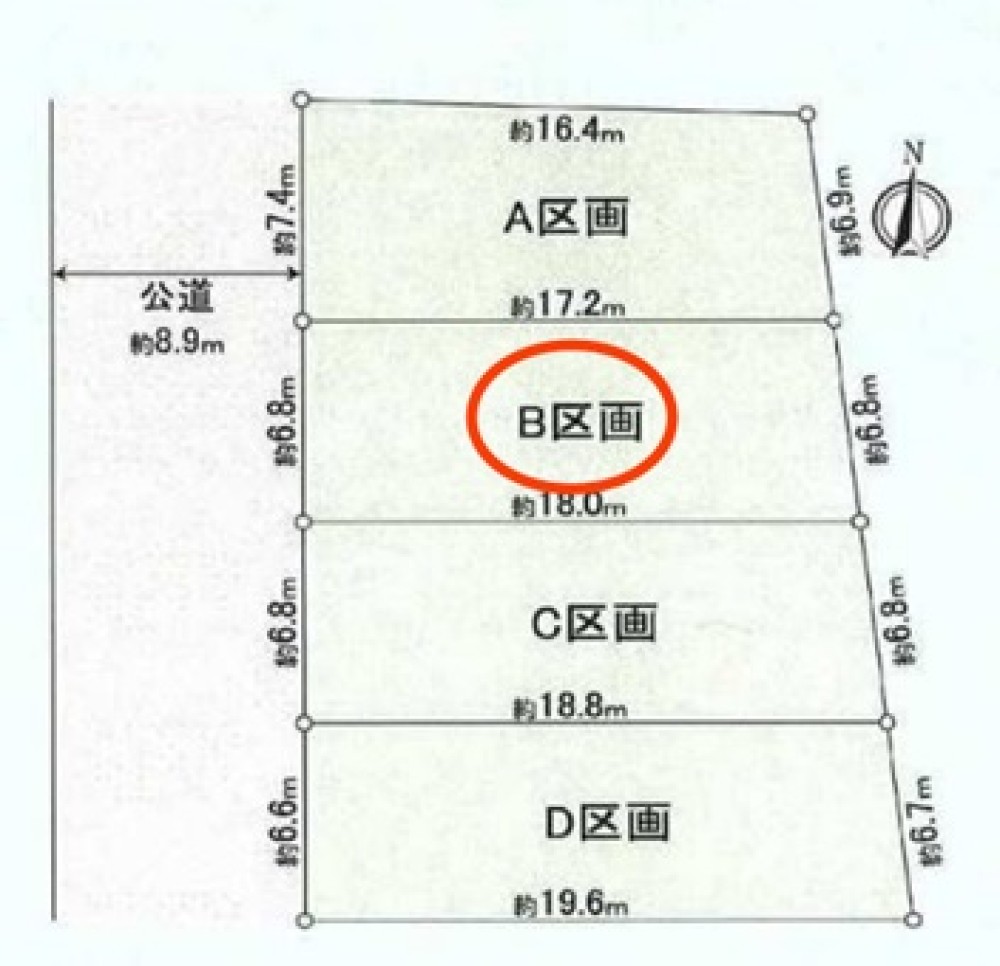 春日井市高山町　全4区画　B区画 画像1