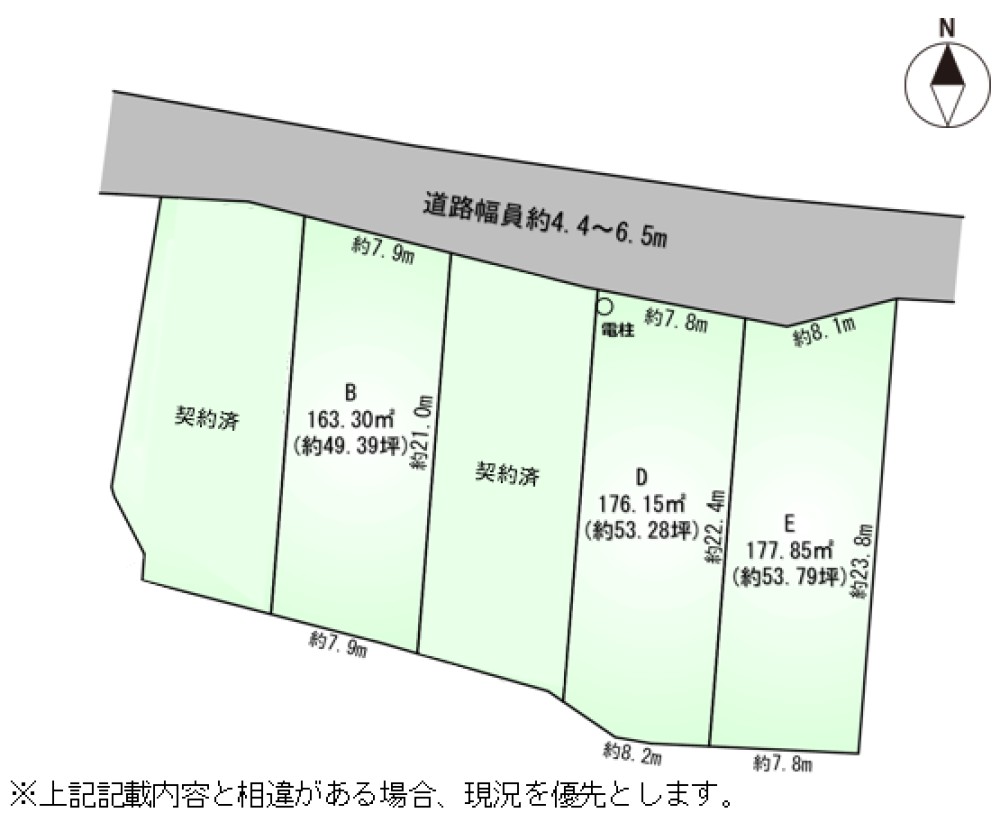 敷地面積53坪以上！