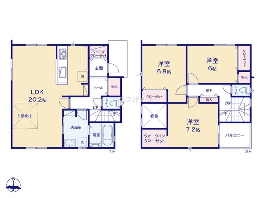 LDK約20帖・全居室6帖以上のゆとり♪