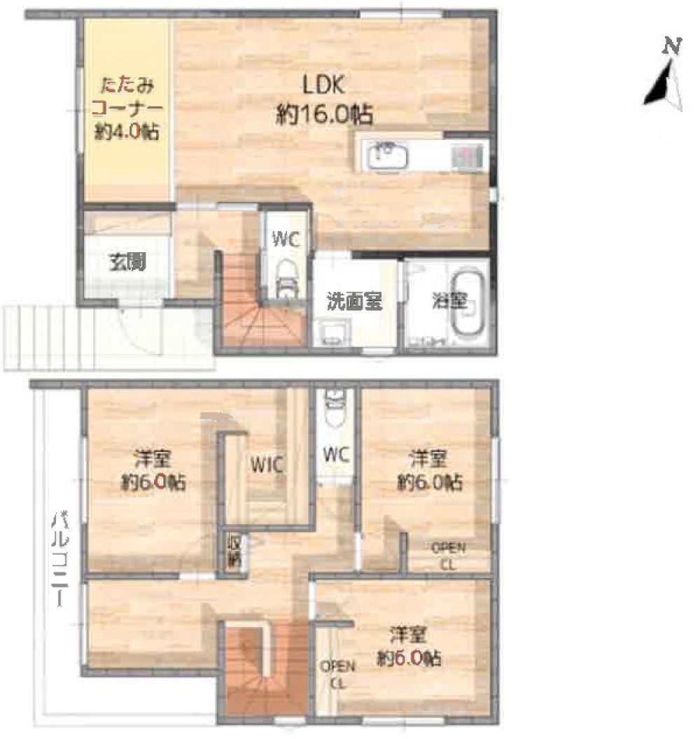 岡崎市戸崎町　全3棟　C棟 画像1