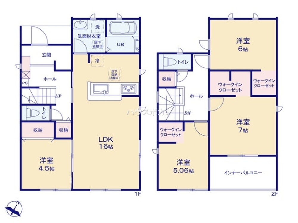 2階の全室に収納豊富なWIC◎