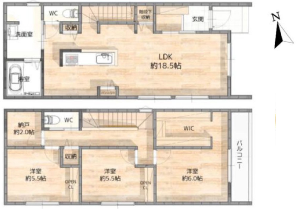岡崎市上佐々木町　全2棟　B棟 画像2