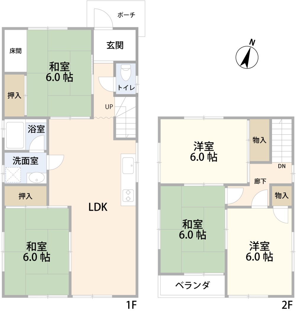 ２階は全室2面採光♪