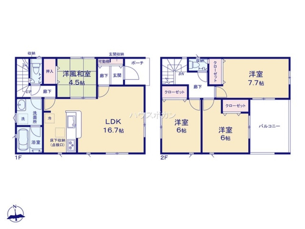 2階全居室6帖以上です！