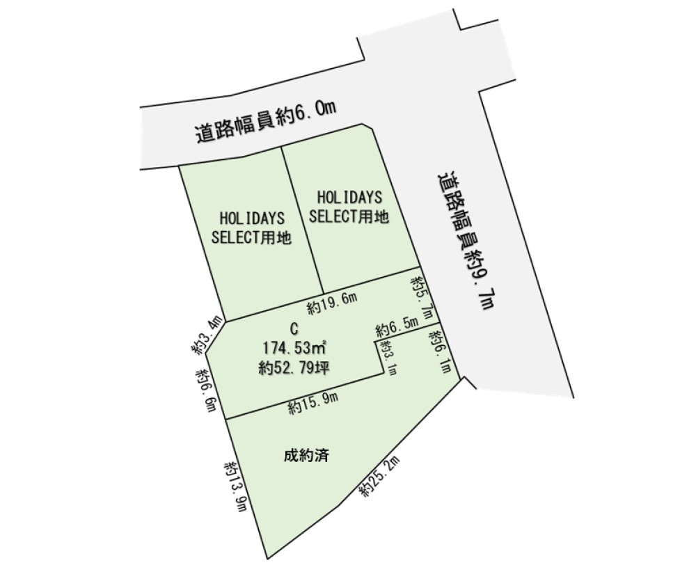 敷地面積約52坪！