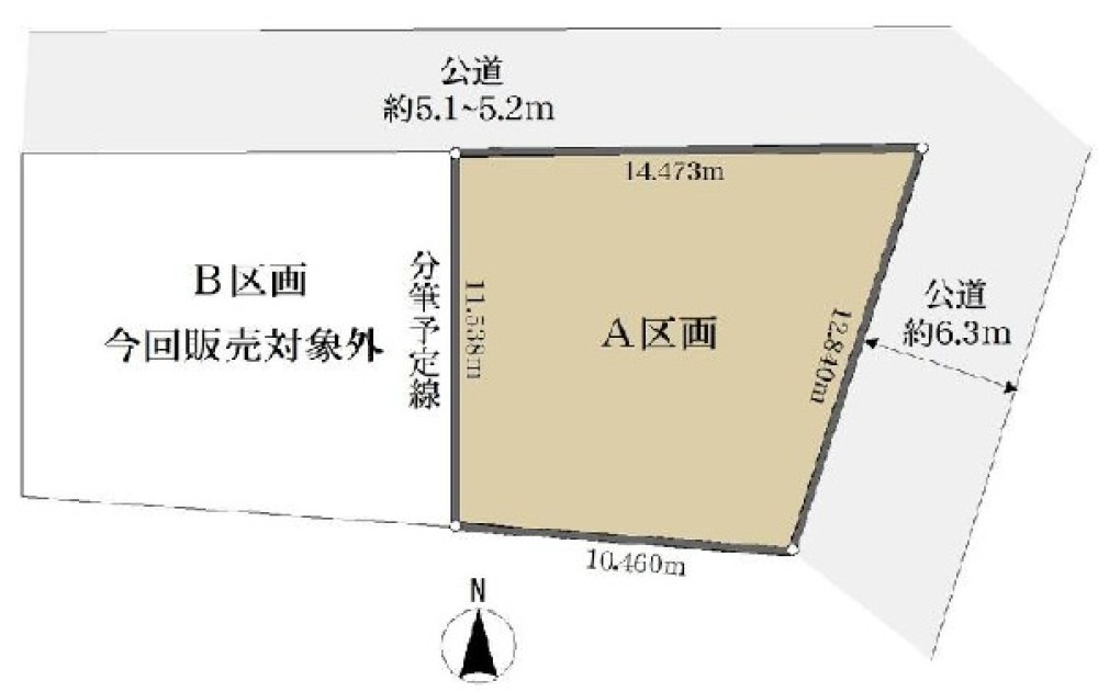一宮市木曽川町黒田字妙見廻　全2区画　A区画 画像1