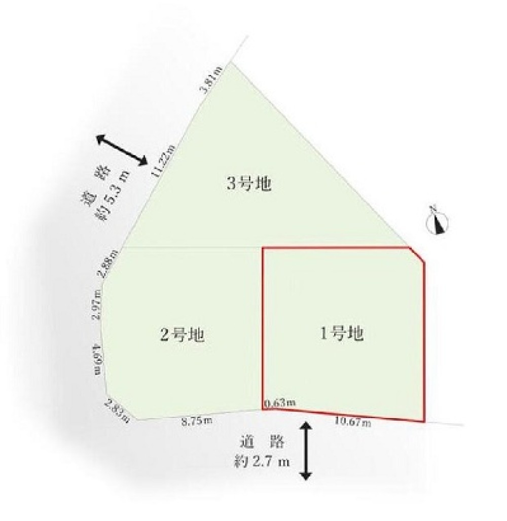 名古屋市瑞穂区井戸田町　全3区画　1号地 画像1