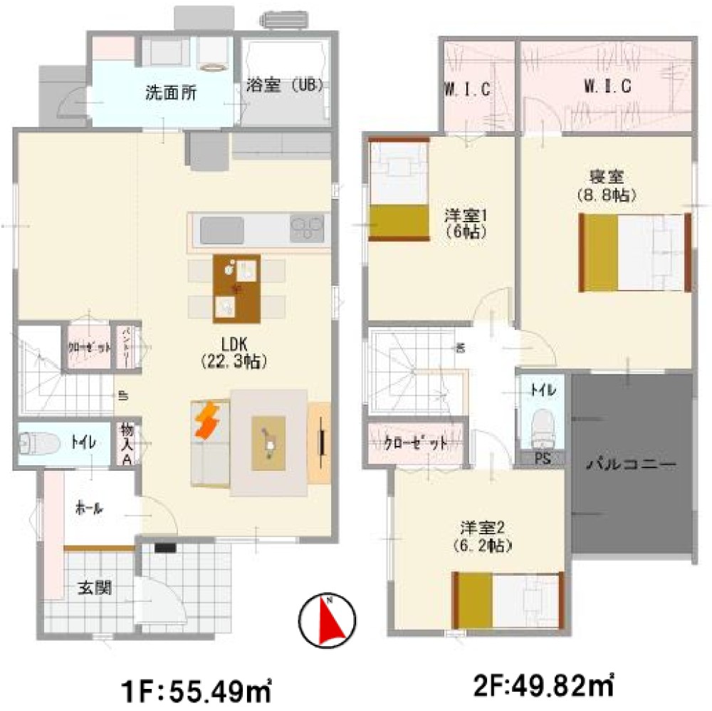 西尾市米津町第二　全3棟　1号棟 画像2