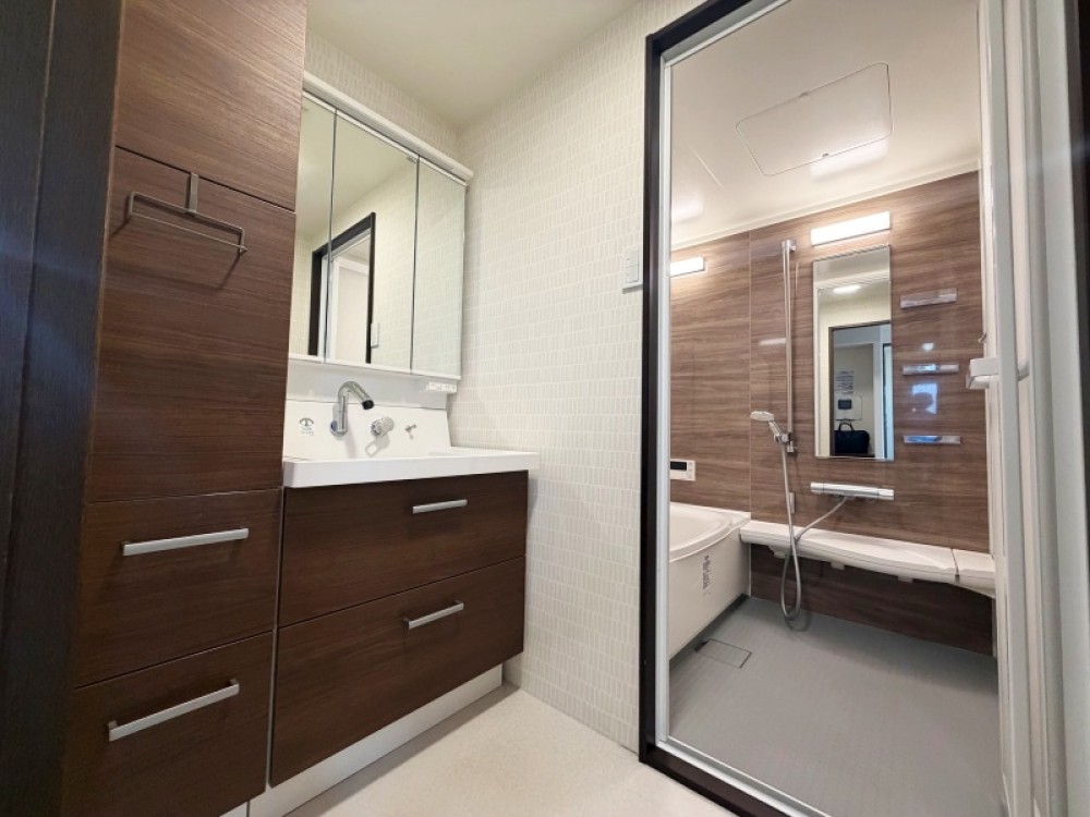 収納スペースたっぷりの洗面化粧台！