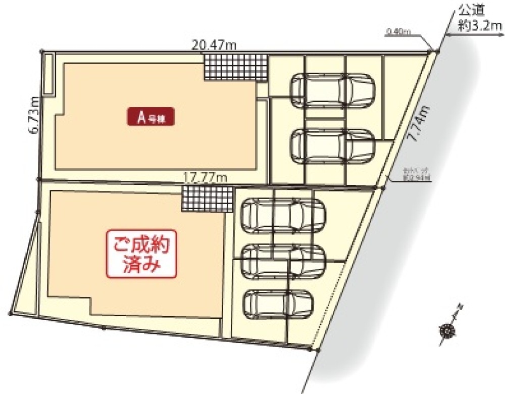 知多郡東浦町大字緒川字宝前庵　全2棟　A号棟 画像1