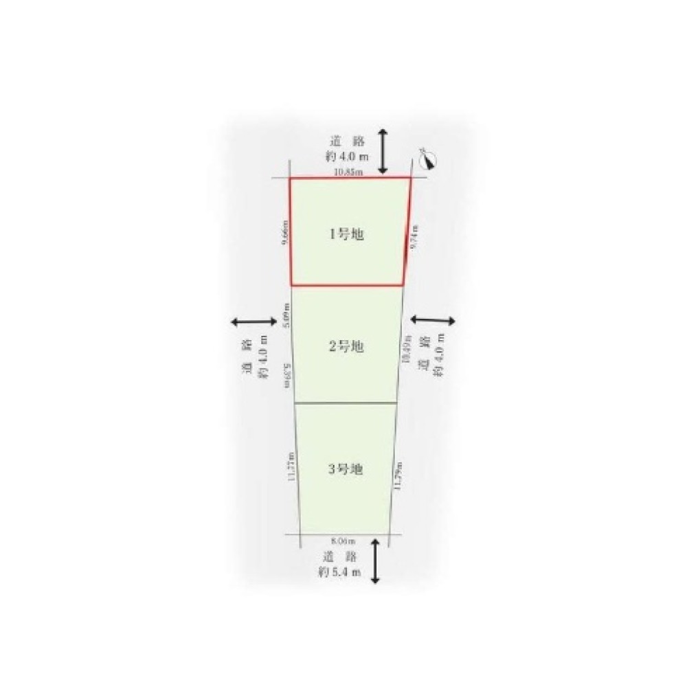 名古屋市昭和区北山町　全3区画　1号地 画像1