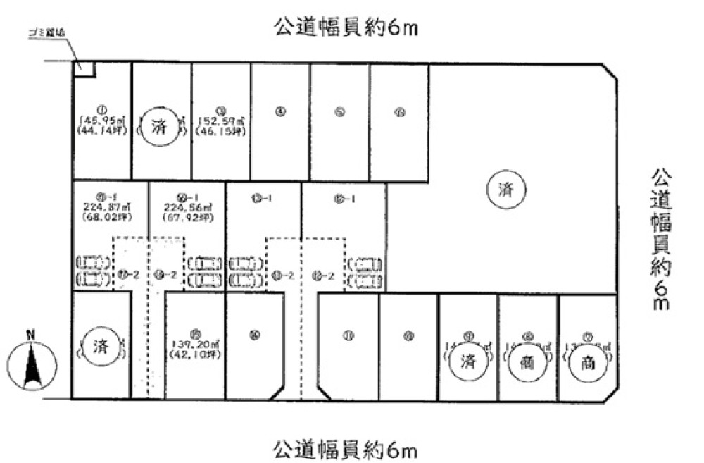 春日井市白山町　全17区画　1区画 画像1