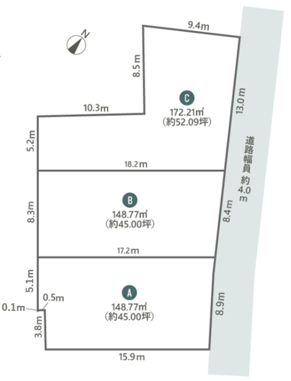 豊川市国府町　全３区画　A区画 画像4
