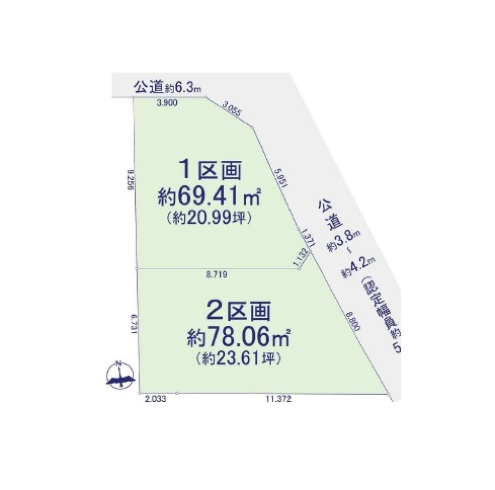 名古屋市昭和区長戸町　1期　全2区画　2区画 画像1