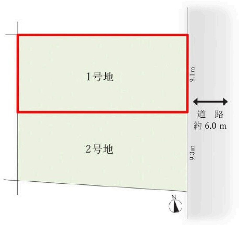 半田市大伝根町二丁目　全2区画　1号地 画像1
