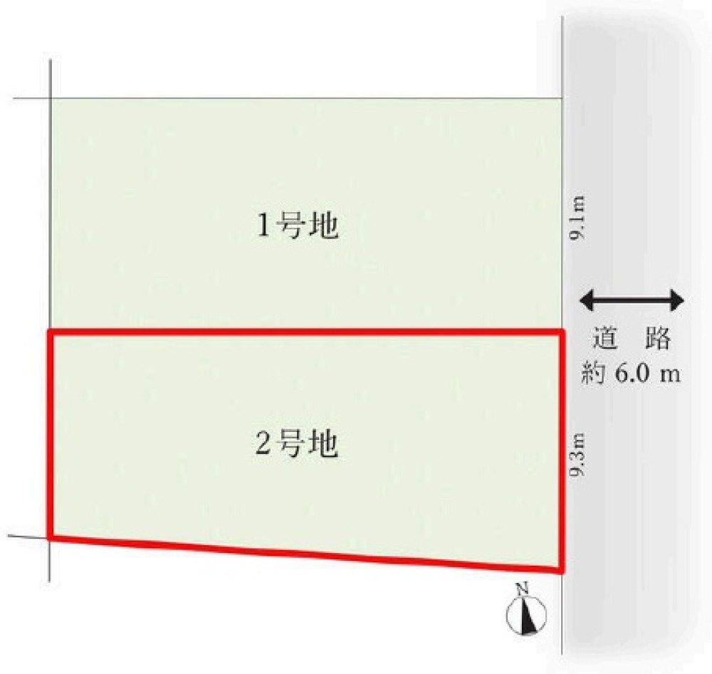 半田市大伝根町二丁目　全2区画　2号地 画像1