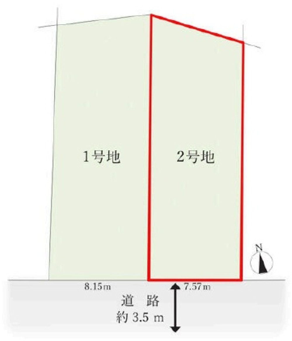 知多郡武豊町字上ケ　全2区画　2号地 画像1