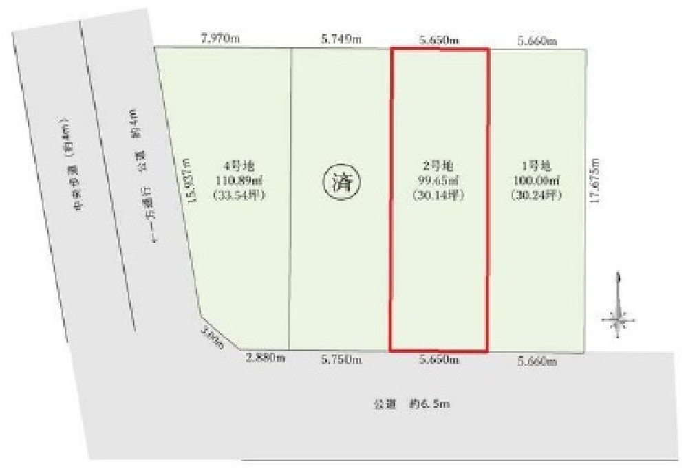 名古屋市中川区打出　10期　全4区画　2号地 画像1