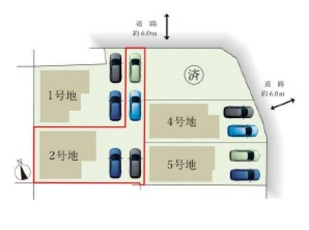 お車の駐車スペース4台分！