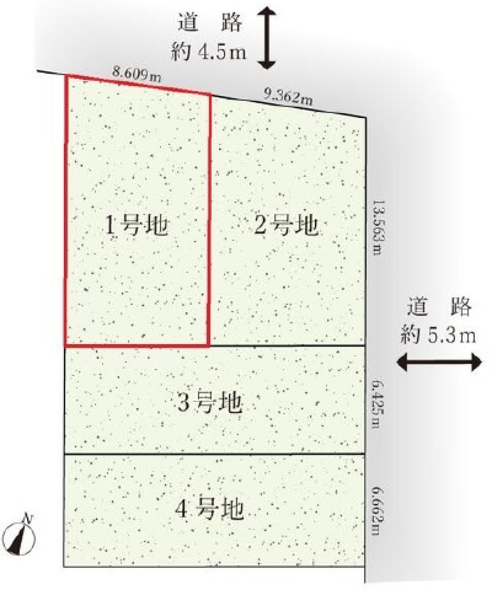 一宮市大和町妙興寺字八町　全4区画　1号地 画像1