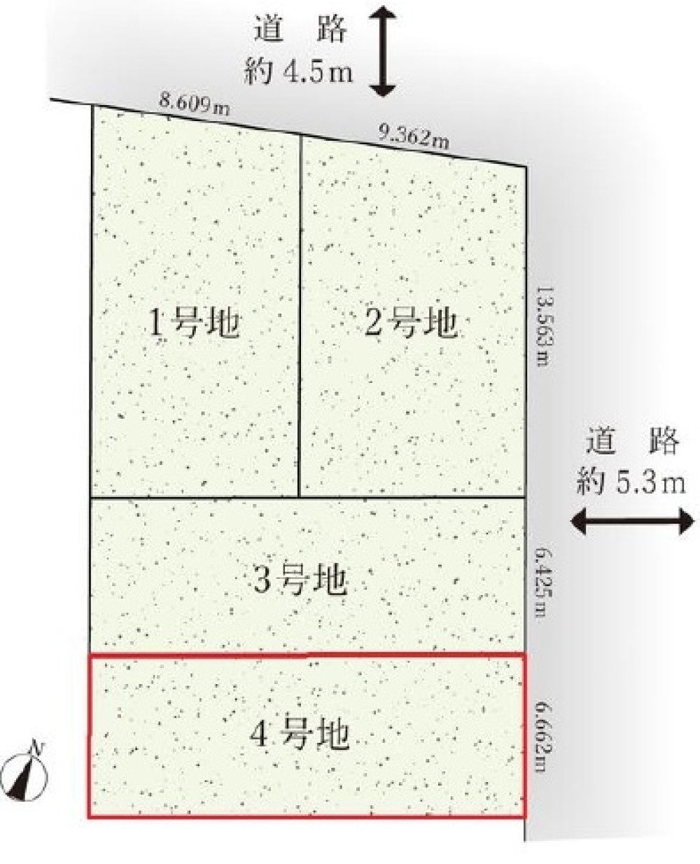 一宮市大和町妙興寺字八町　全4区画　4号地 画像1