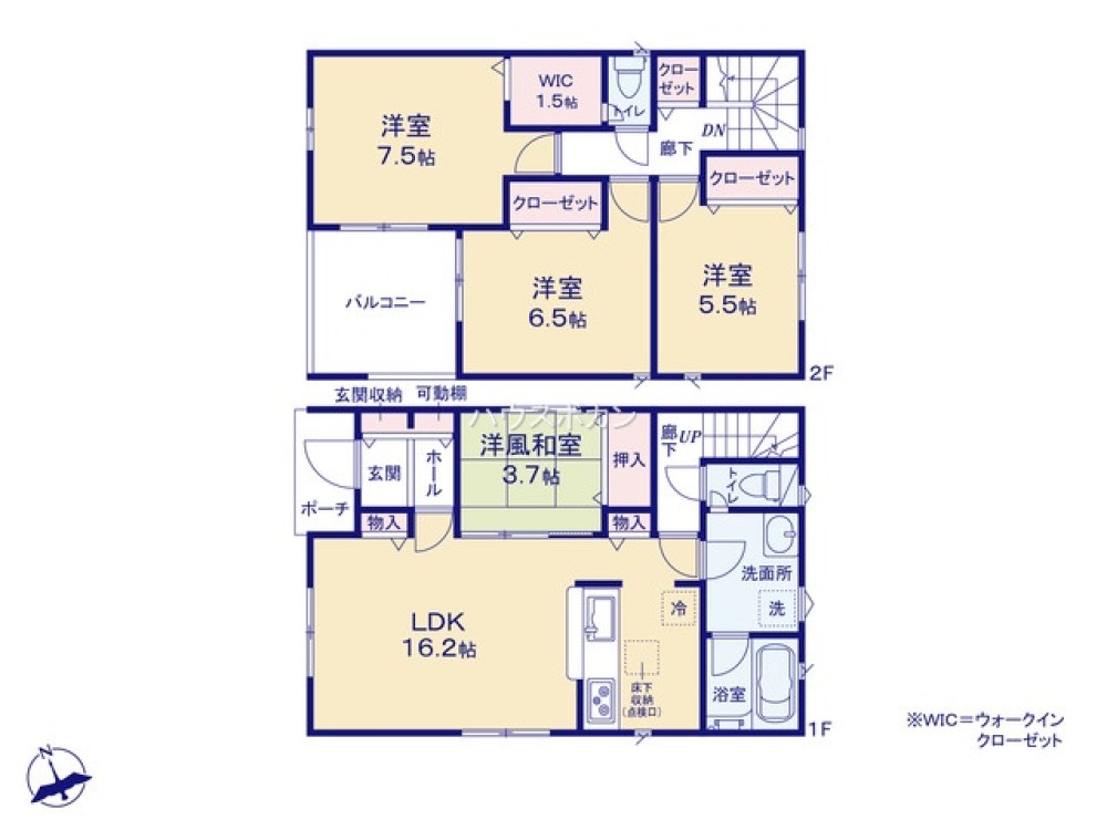 間取りは広々4LDKございます。