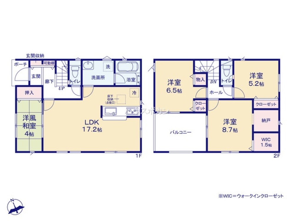 間取りは広々4LDKございます。