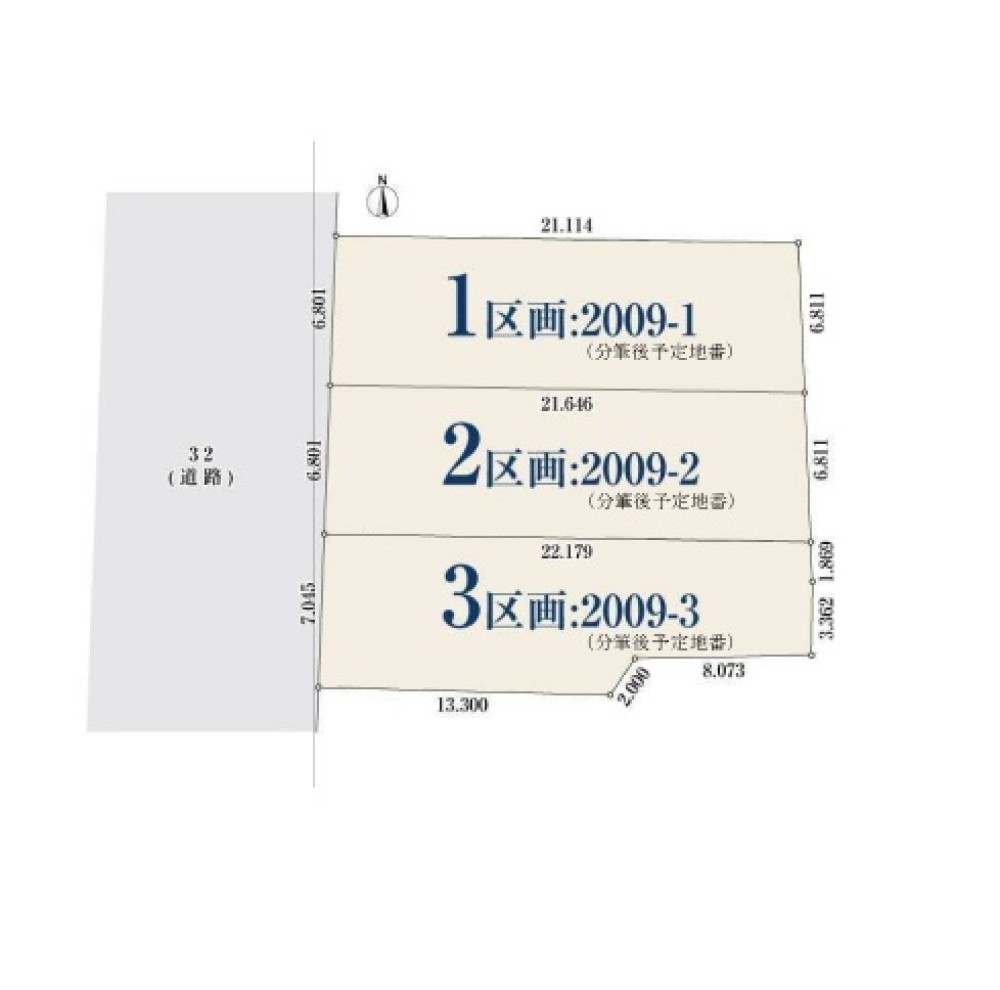名古屋市昭和区村雲町　全3区画　2区画 画像1