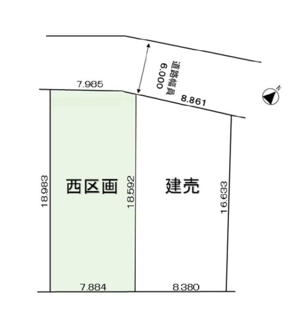 春日井市高蔵寺町　全二区画　西区画 画像3