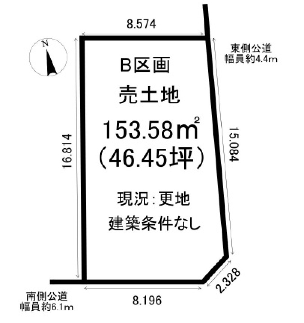 知多市新舞子字明知山　全2区画　B区画 画像1