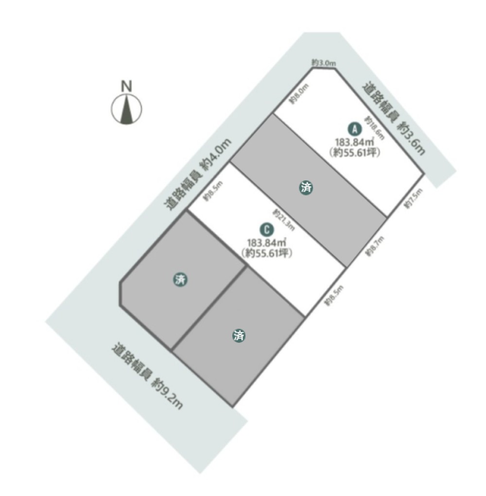 西尾市江原町　第Ⅱ期　全5区画　C区画 画像3