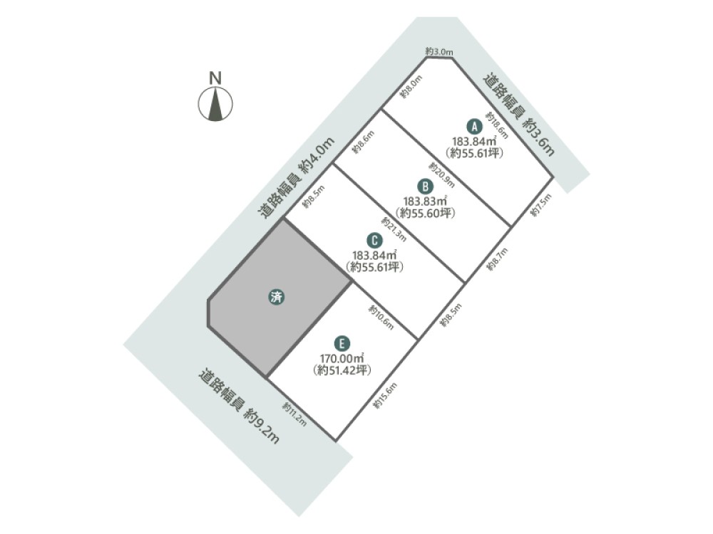 西尾市江原町　第Ⅱ期　全5区画　E区画 画像1