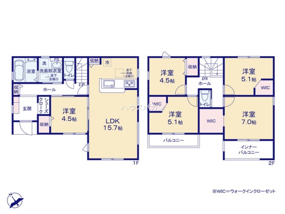 全居室収納豊富・ゆとりのある間取り◎