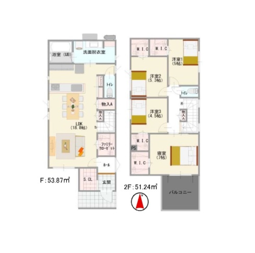 豊田市上郷町　第九　全2棟　2号棟 画像2