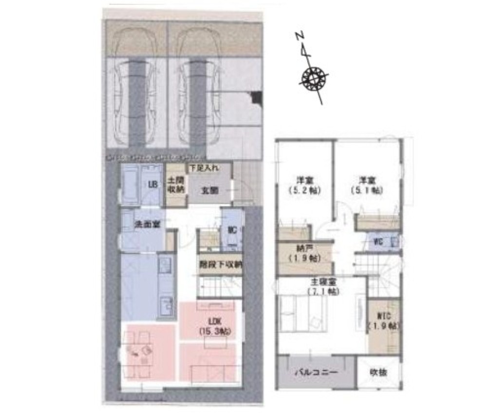 豊川市諏訪西町の家　全2棟　A号棟 画像2