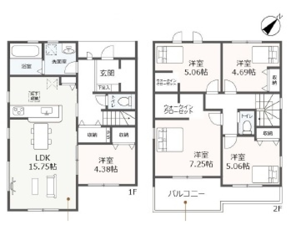 機能充実の5LDK+2ＷＩＣ有り！