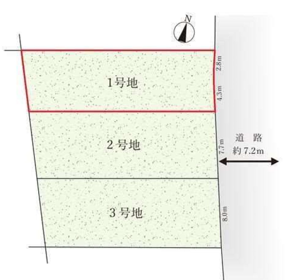 岡崎市大和町　全3区画　1号地 画像1