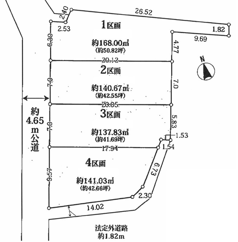 名古屋市中川区吉津三丁目　全4区画　2区画 画像1