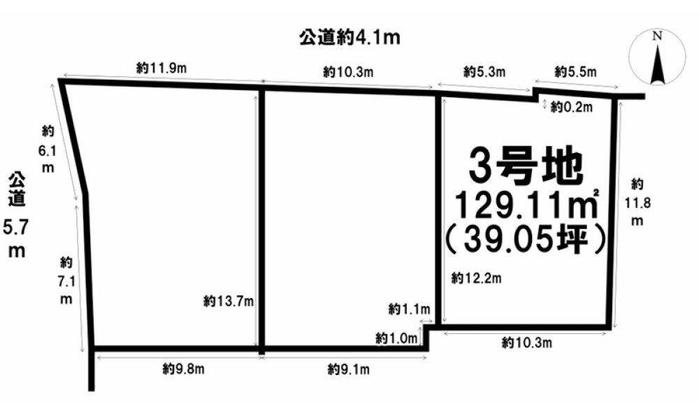 海部郡蟹江町大字蟹江新町　全3区画　3号地 画像1
