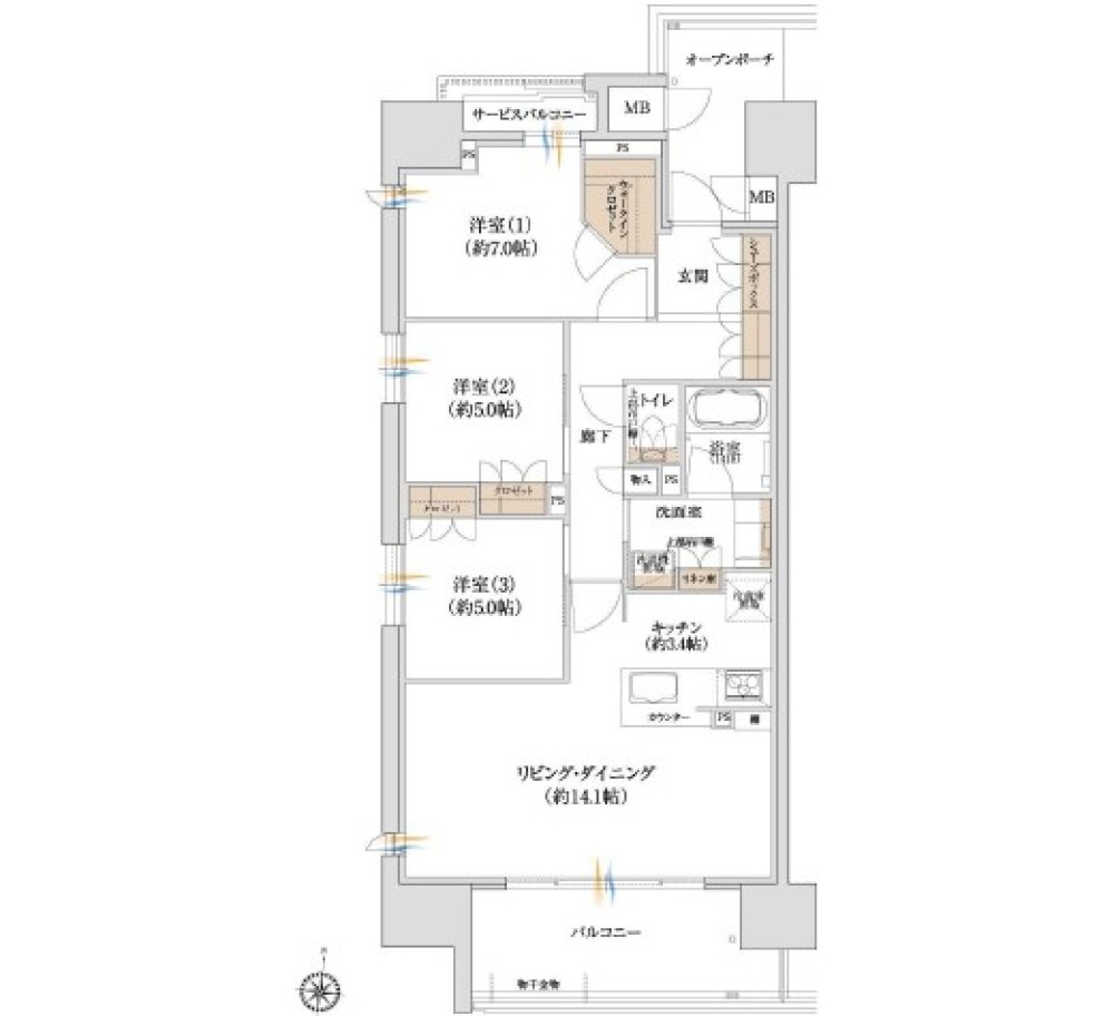 サンメゾン豊川稲荷サウス 画像1