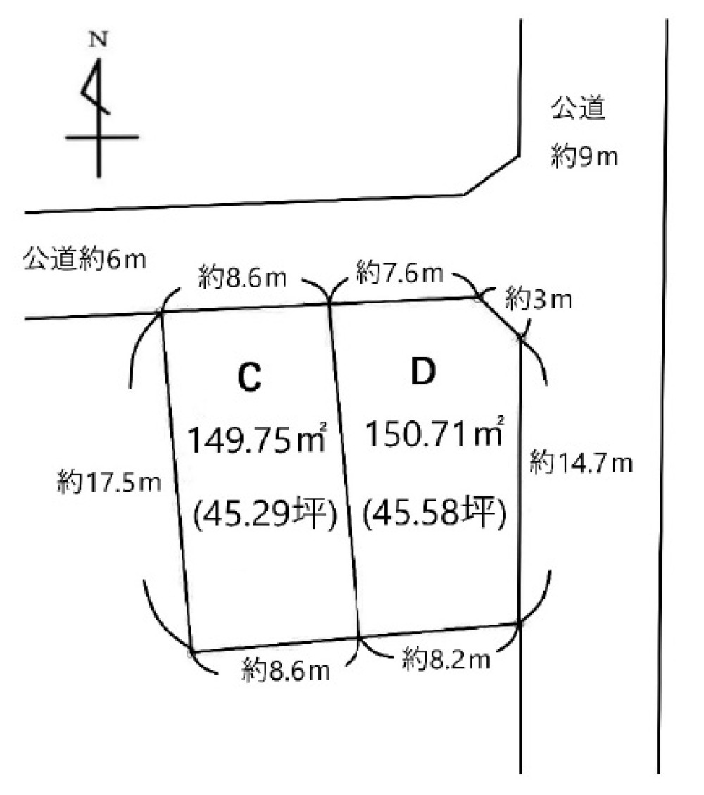 知多郡武豊町字平井三丁目　全2区画　C区画 画像1