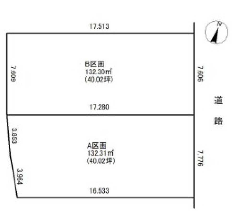 愛知郡東郷町白鳥二丁目　全2区画　B区画 画像2
