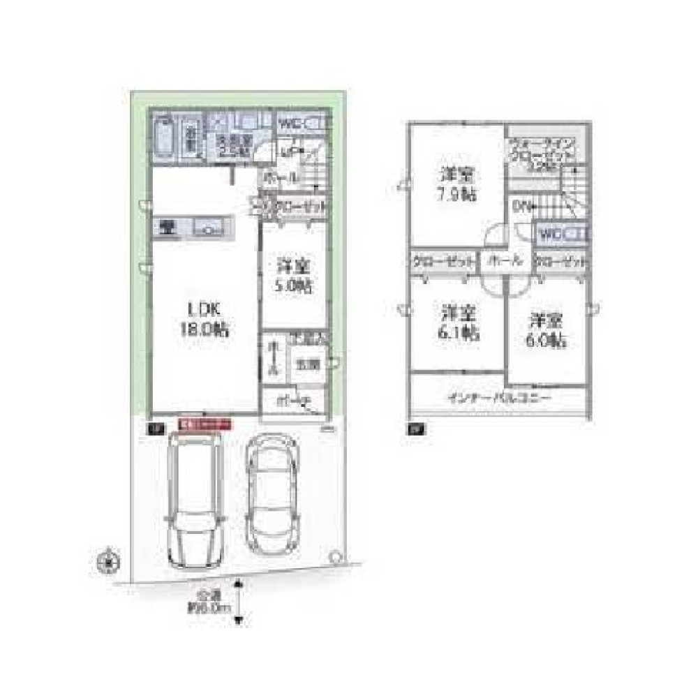 尾張旭市西大道町　全4棟　3号棟 画像2