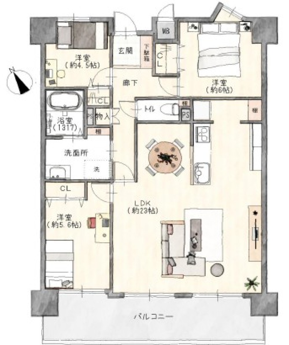 キングスコート豊田中田弐番館 画像1