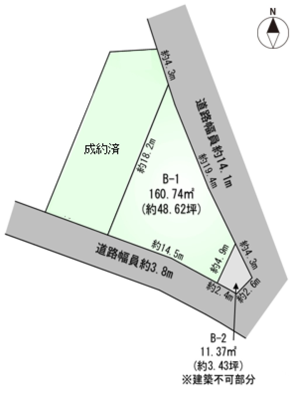 敷地面積48坪以上！
