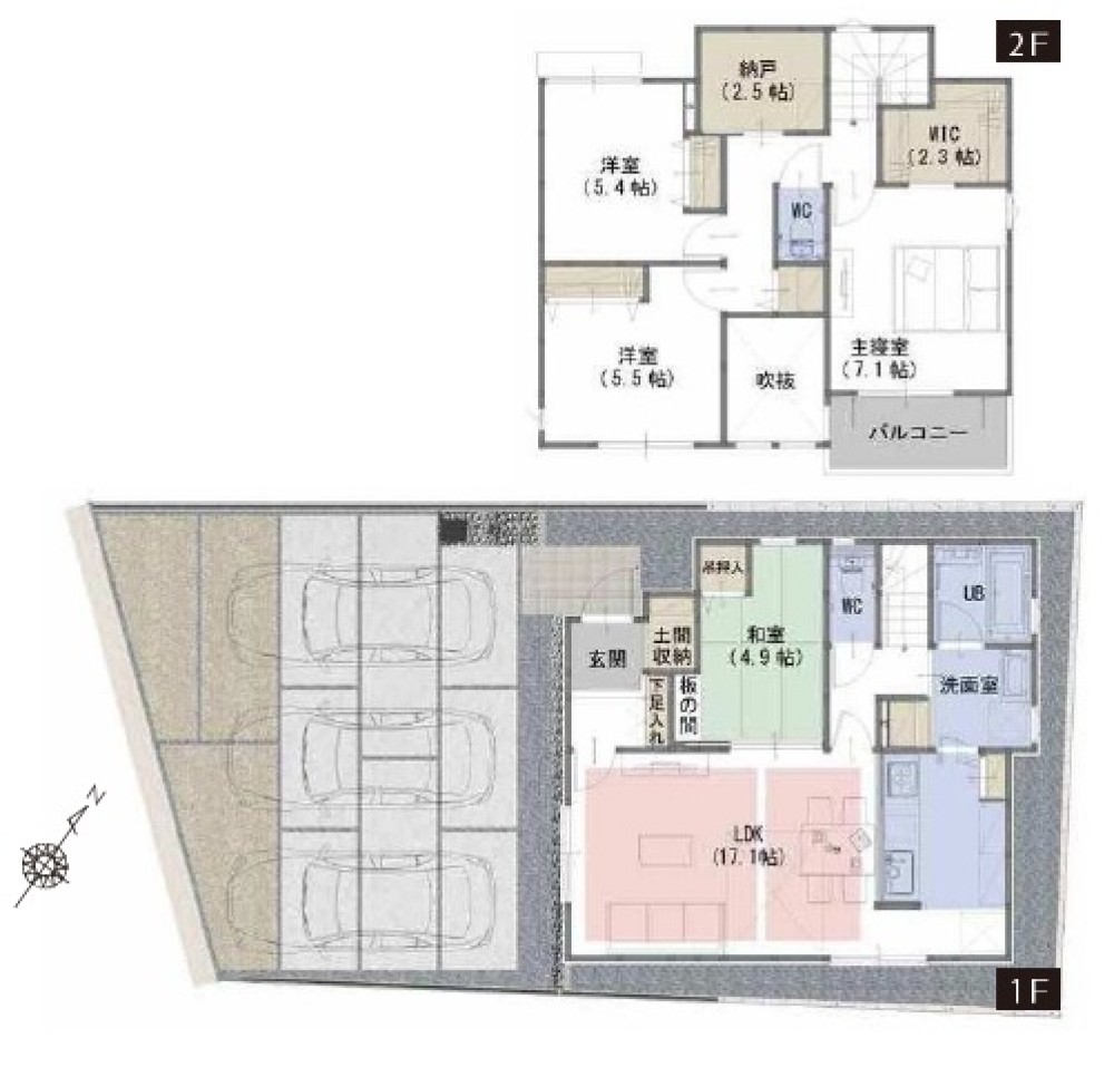 愛知郡東郷町北山台五丁目　5期　全2棟　A号棟 画像2